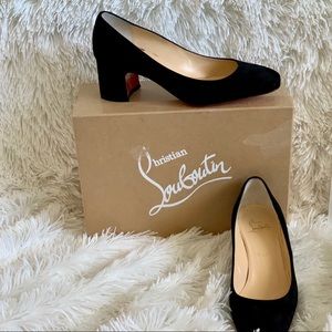 Christian Louboutin Black Suede Donna Pump